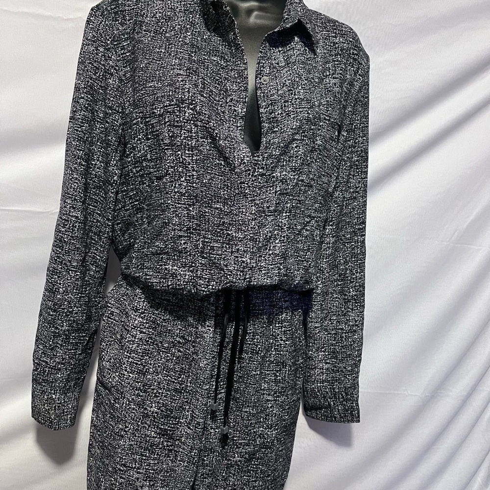Elegant Black and Gray Women's Dress